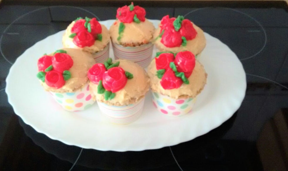 cupcakes earl grey crema baileys y rosas