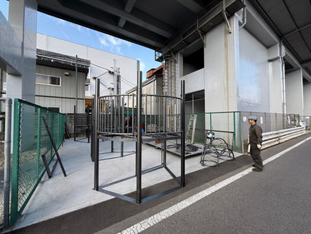 鉄製遊具製作.仮組