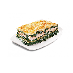 Lasagnes saumon et épinards et crème fraiche