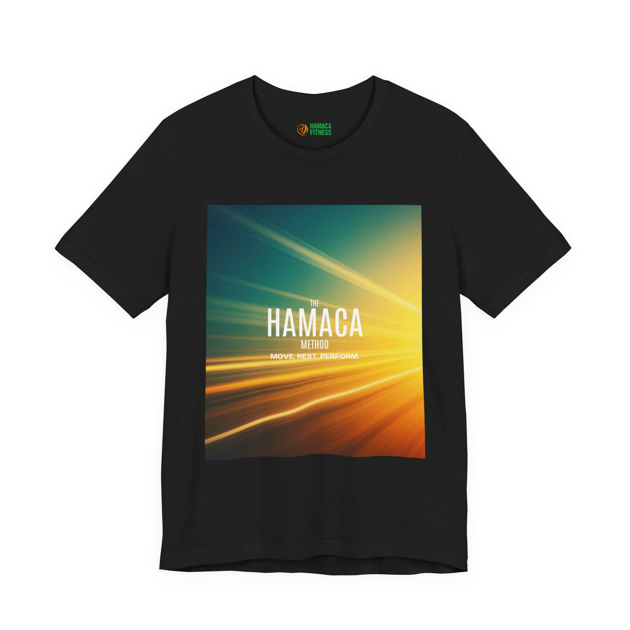 Hamaca Sunset Graphic Tee — Retro Sunrise Vibes T-Shirt