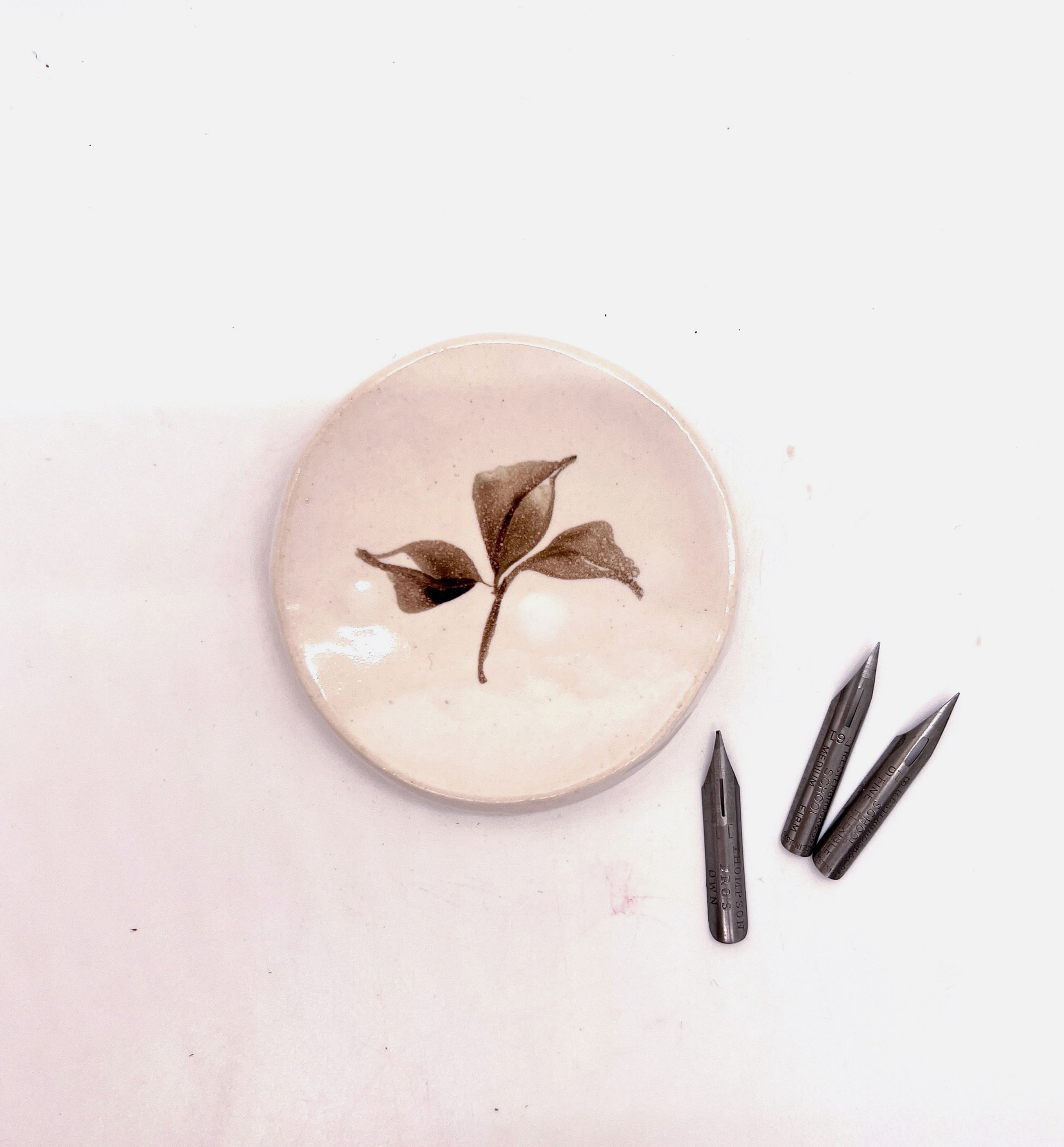 Green Leaf Trio Nib Dish