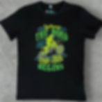 T-shirt noir: "Where the road ends the fun begins"