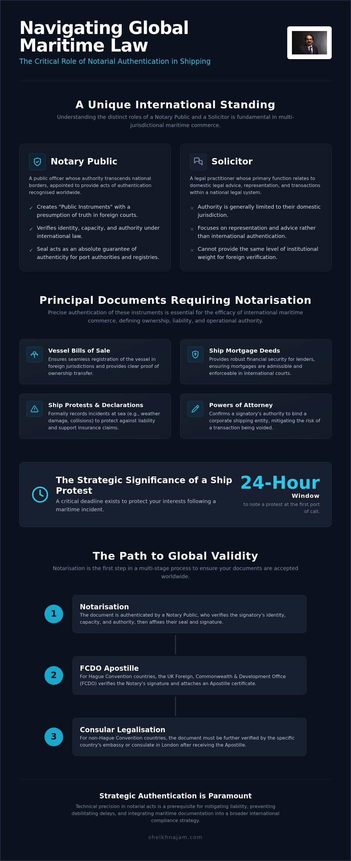 Notary public services for shipping documents