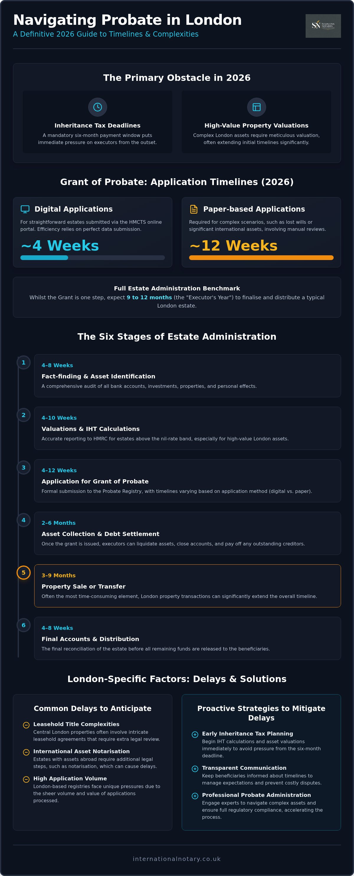 How long does probate take London