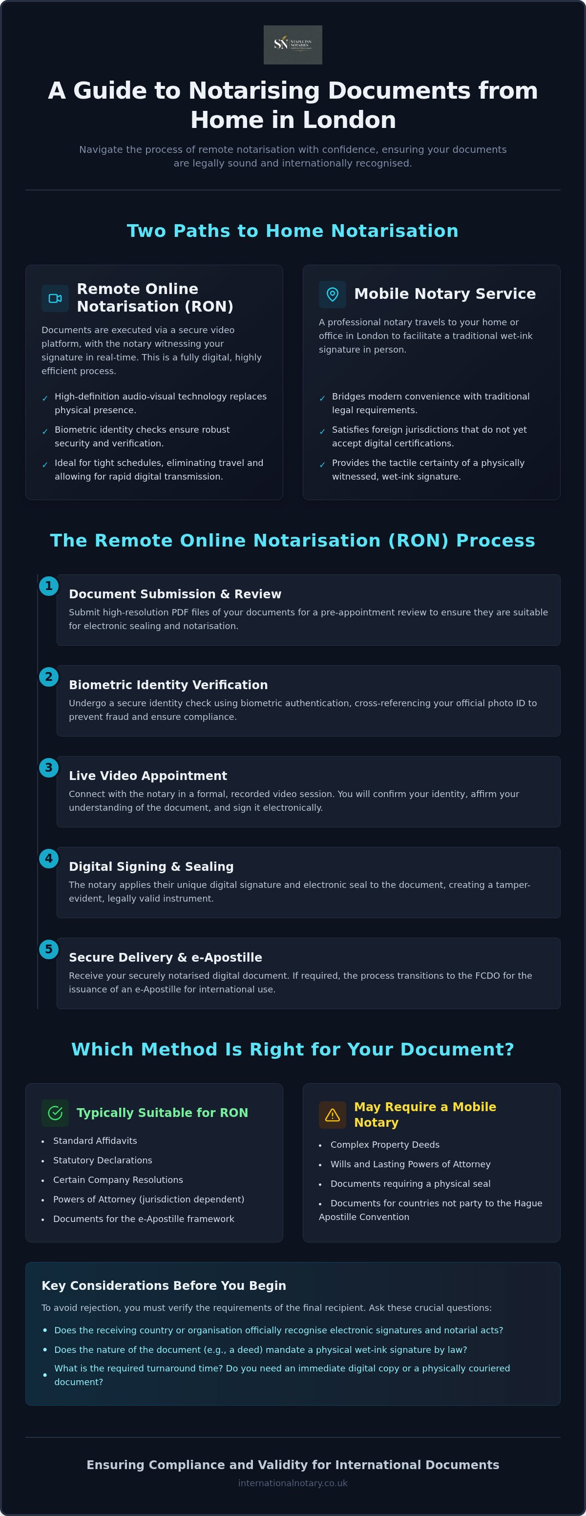 How to notarise a document from home London