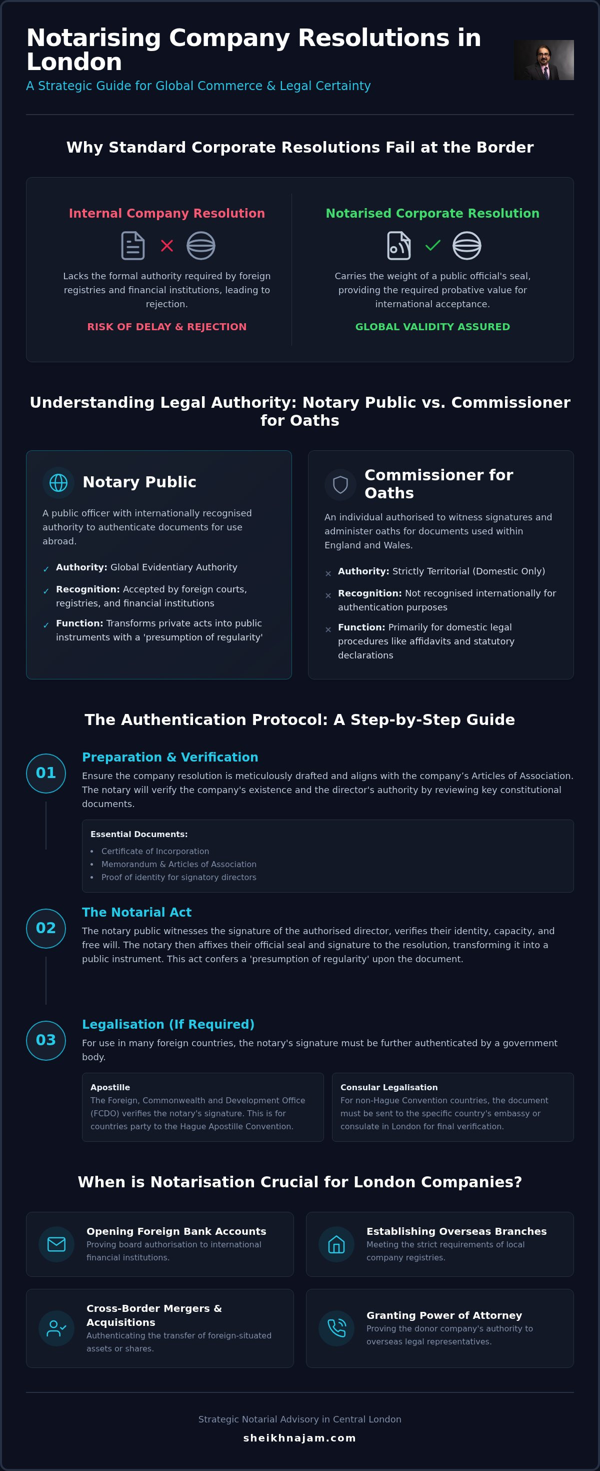 Notarising company resolutions London