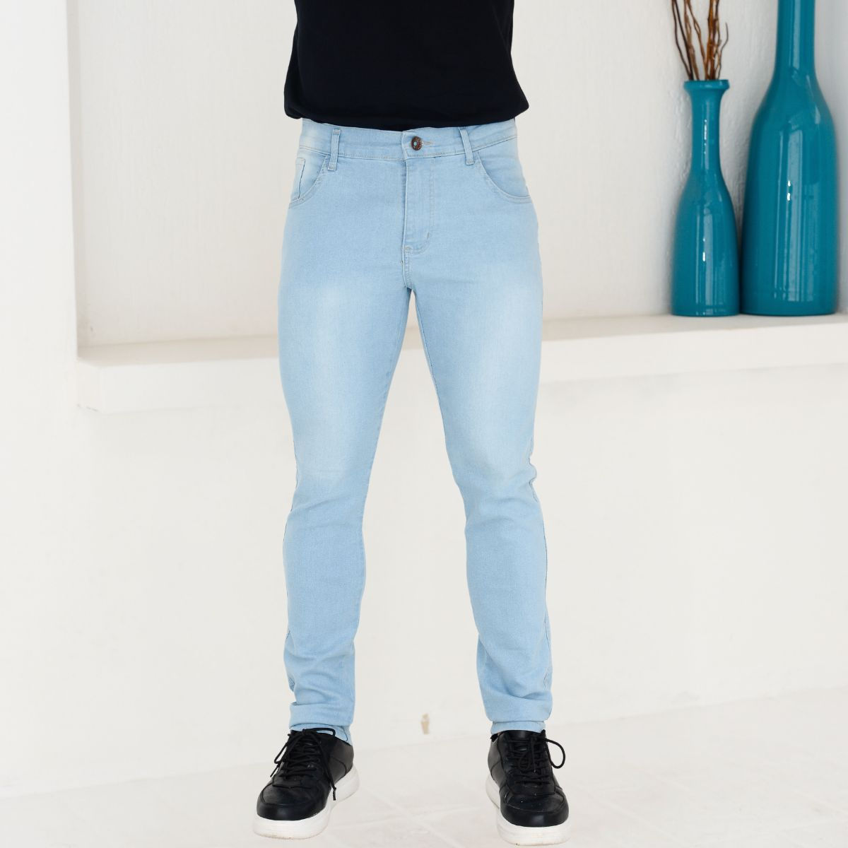 Calça Jeans Masculina Pistolada Clara Com Estilo Detroyer Clássico