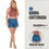 Miniatura: Short Jeans Marmorizado Feminino Com Estilo Clássico Verão de Barra Costurada