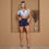Miniatura: Short Jeans Clássico Amaciado Escuro de Brilho Strras Com Barra Costurada New