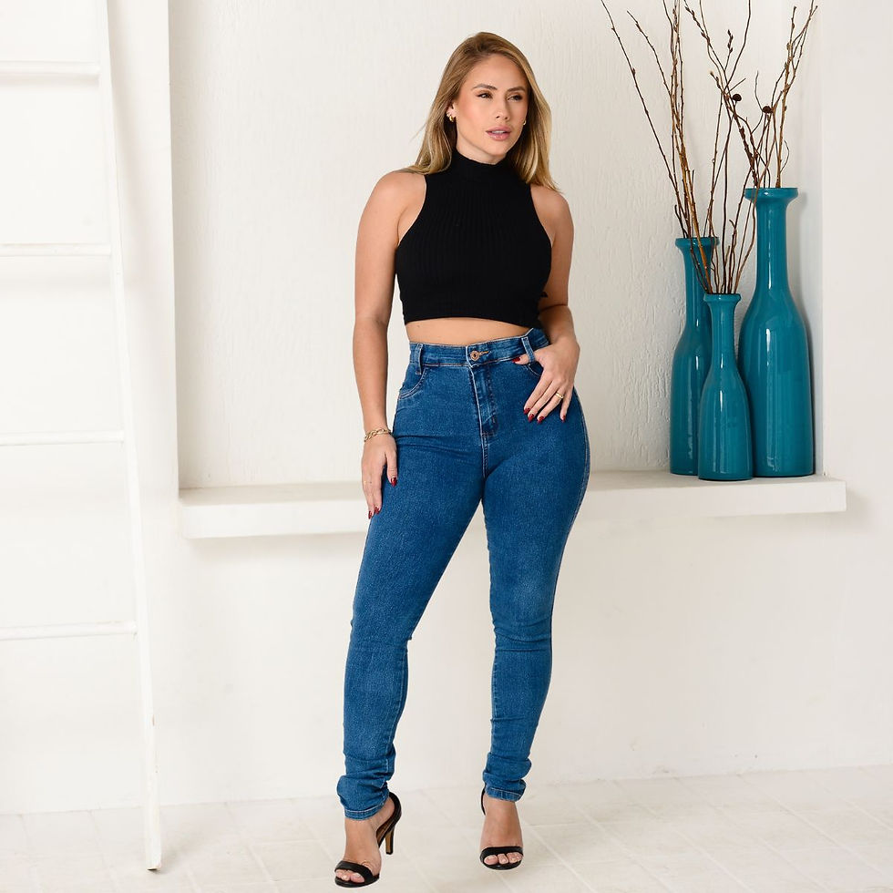 Calça Jeans Feminina Marmorizada Premium Com Levanta Bum Bum Blogueira