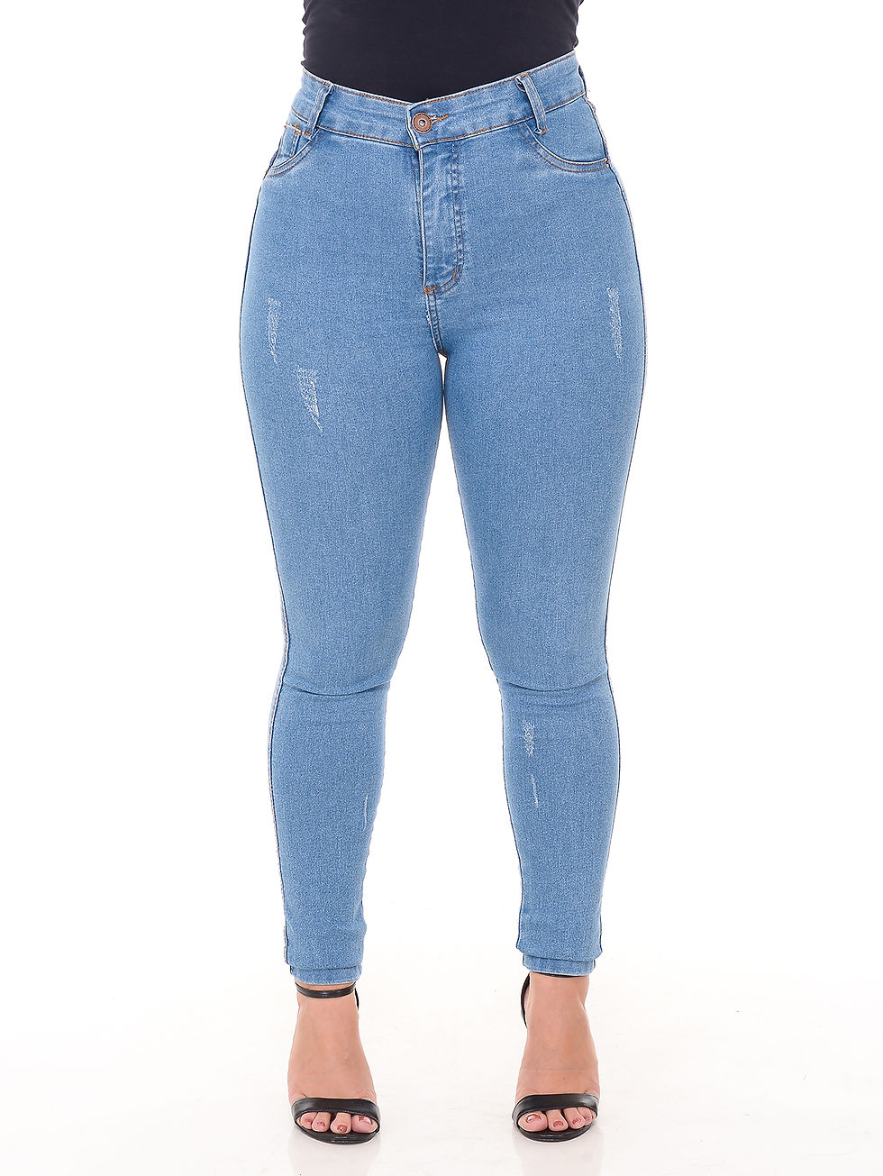 Calça Jeans Feminina Classica Denin White Puida de Estilo Blogueira