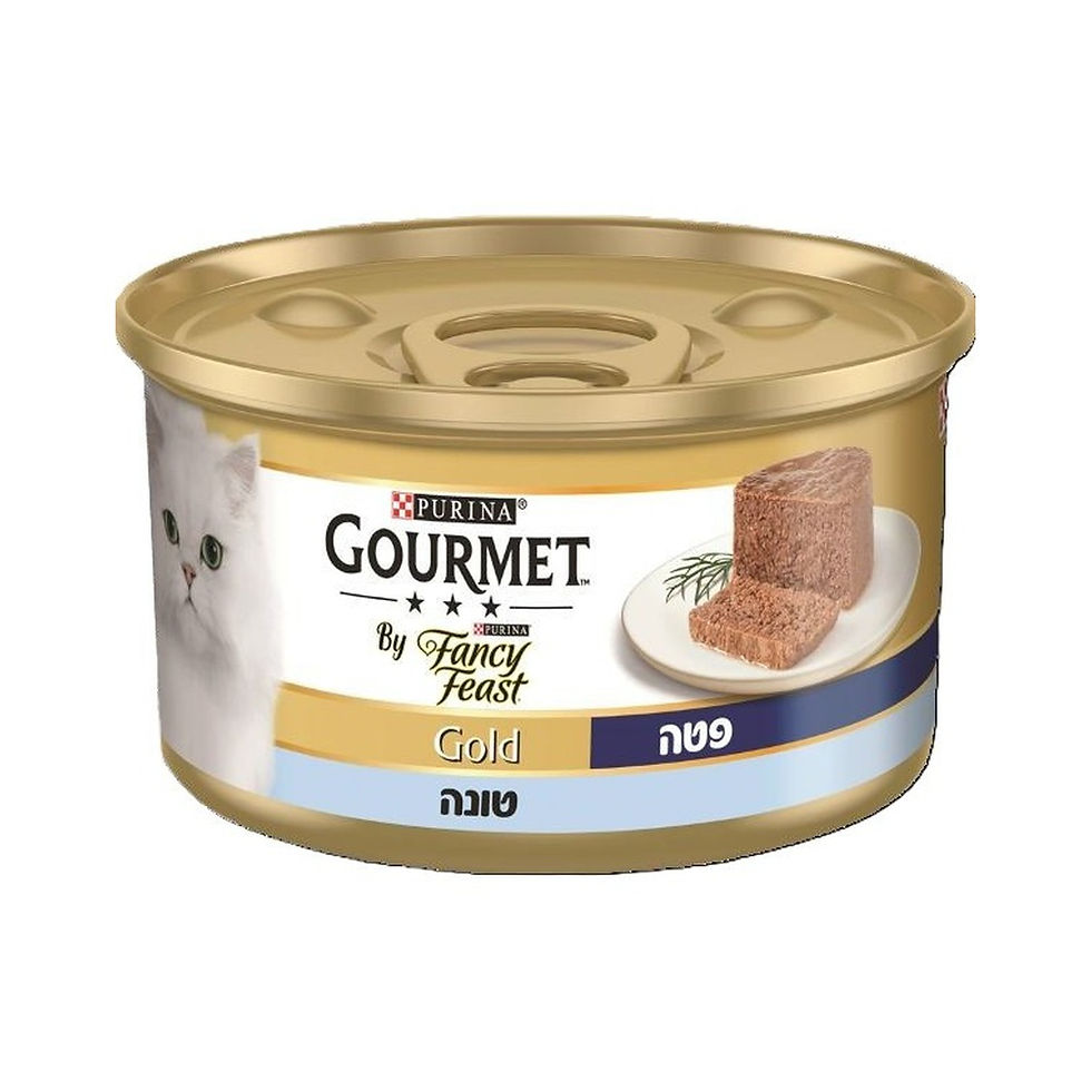 מזון רטוב GOURMET Gold במרקם פטה לחתולים | טונה | 85 גרם | Fancy Feast | מותג באנגלית: Fancy Feast