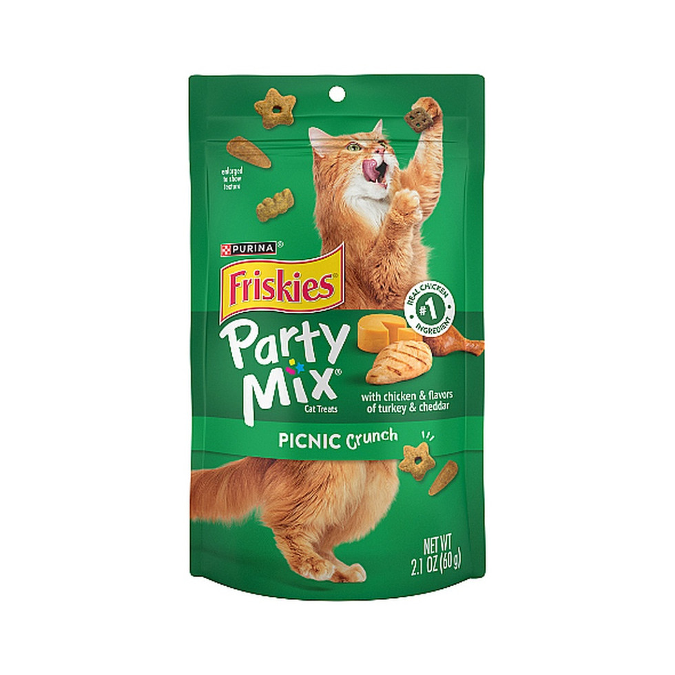 חטיף Party mix לחתולים | מיקס פיקניק קראנץ׳ | 60 גרם | Friskies | מותג באנגלית: Friskies