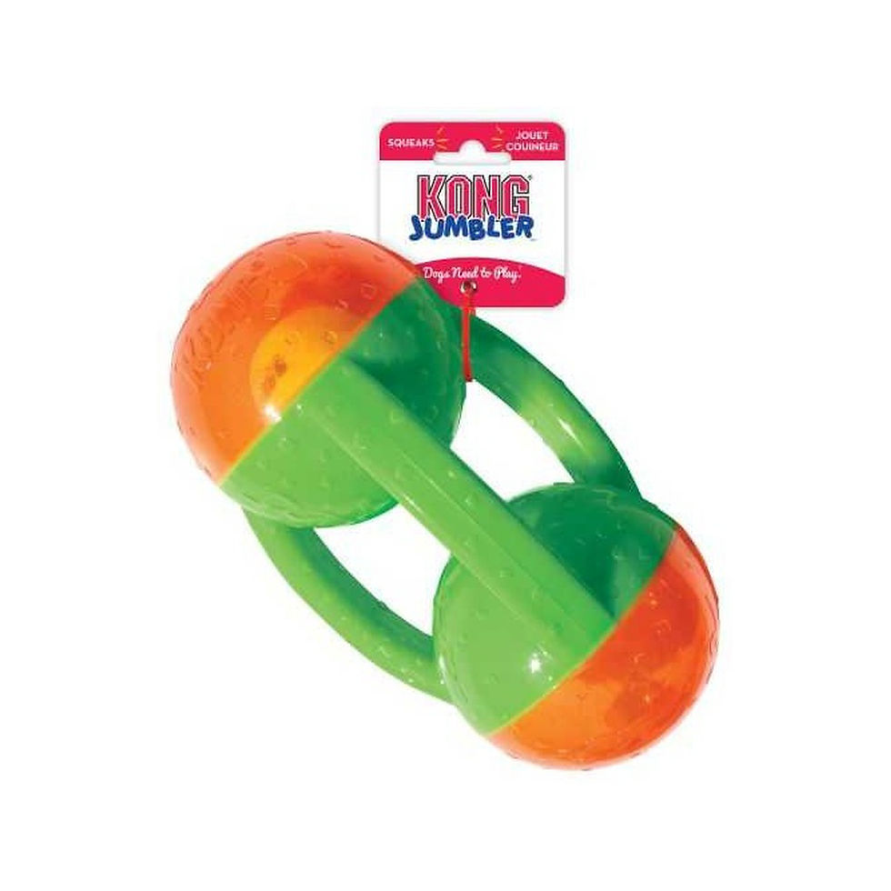 צעצוע Jumbler עם כדור קופץ לכלבים | M | KONG | מותג באנגלית: Kong