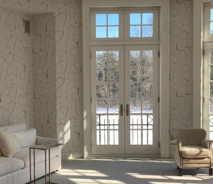 New Albany Farms Rd, New AlbanyWallpapering living room