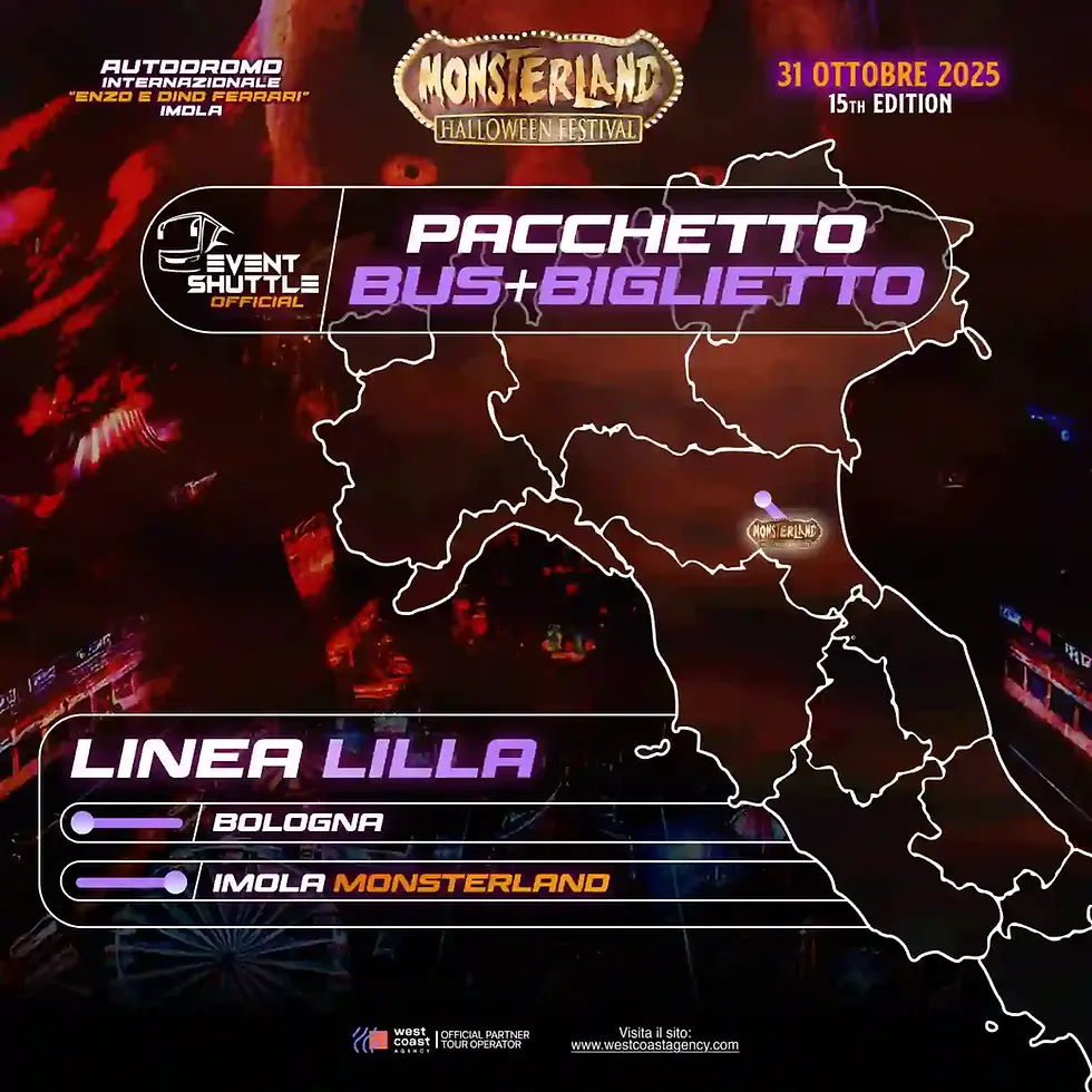 Linea Lilla - Bus + Ticket Monsterland Imola