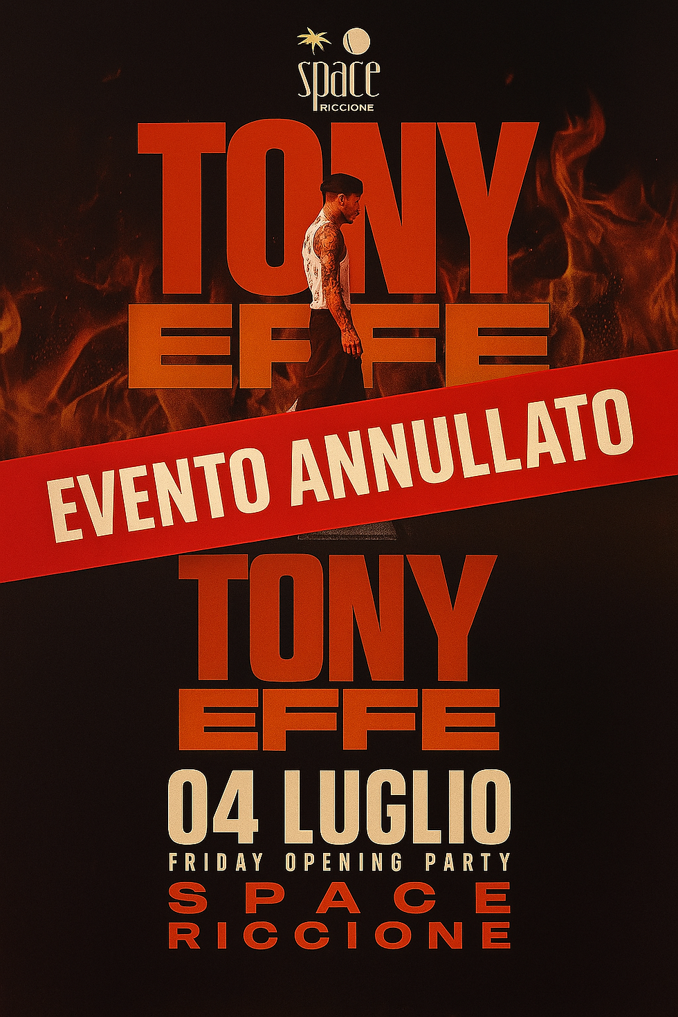 Vip Pass Tony Effe Space Riccione
