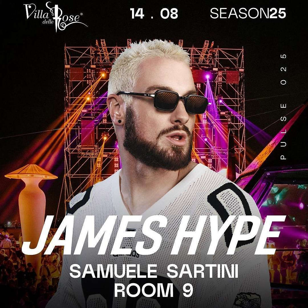 James Hype Villa delle Rose Riccione 14.08.25