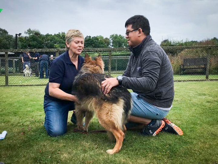 Fido's Pawpose founder Ralph training overseas