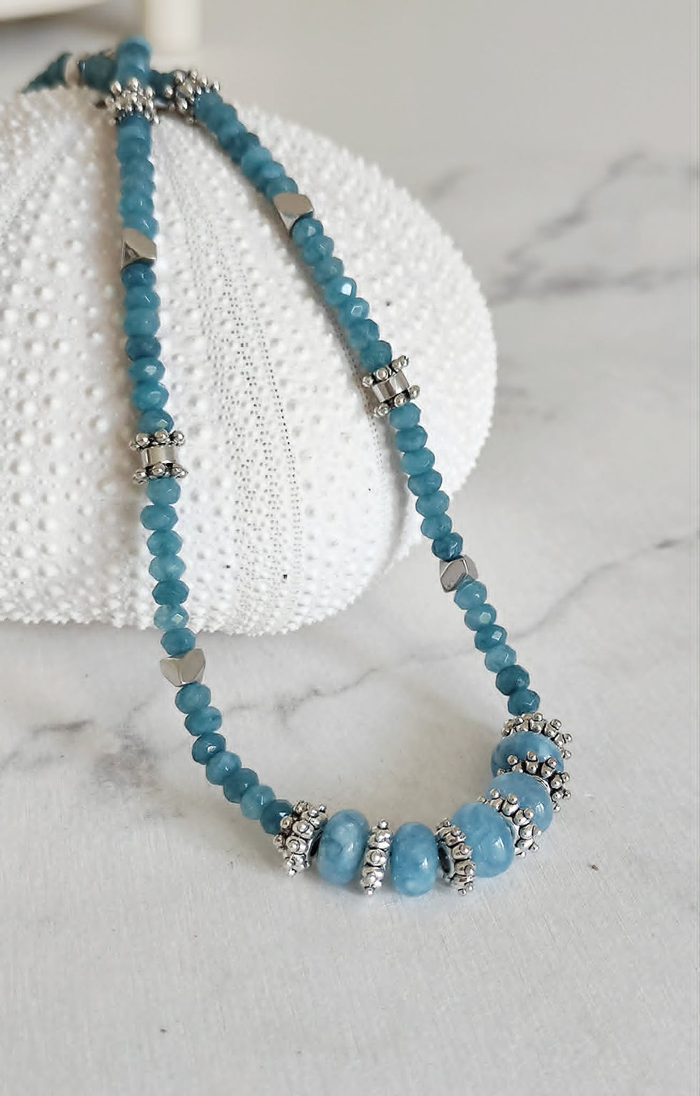 Collier Aigue-Marine Femme – Bijou artisanal luxe en pierres naturelles | Signé Fanny