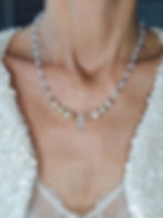 Collier Clarté Céleste en quartz et pierre de lune – Bijou artisanal Signé Fanny