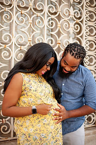 Pregnant woman and man