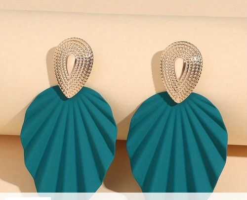 Thumbnail: Vintage Leaf Shape Geometric Earrings For Women Girls Jewelry Gift