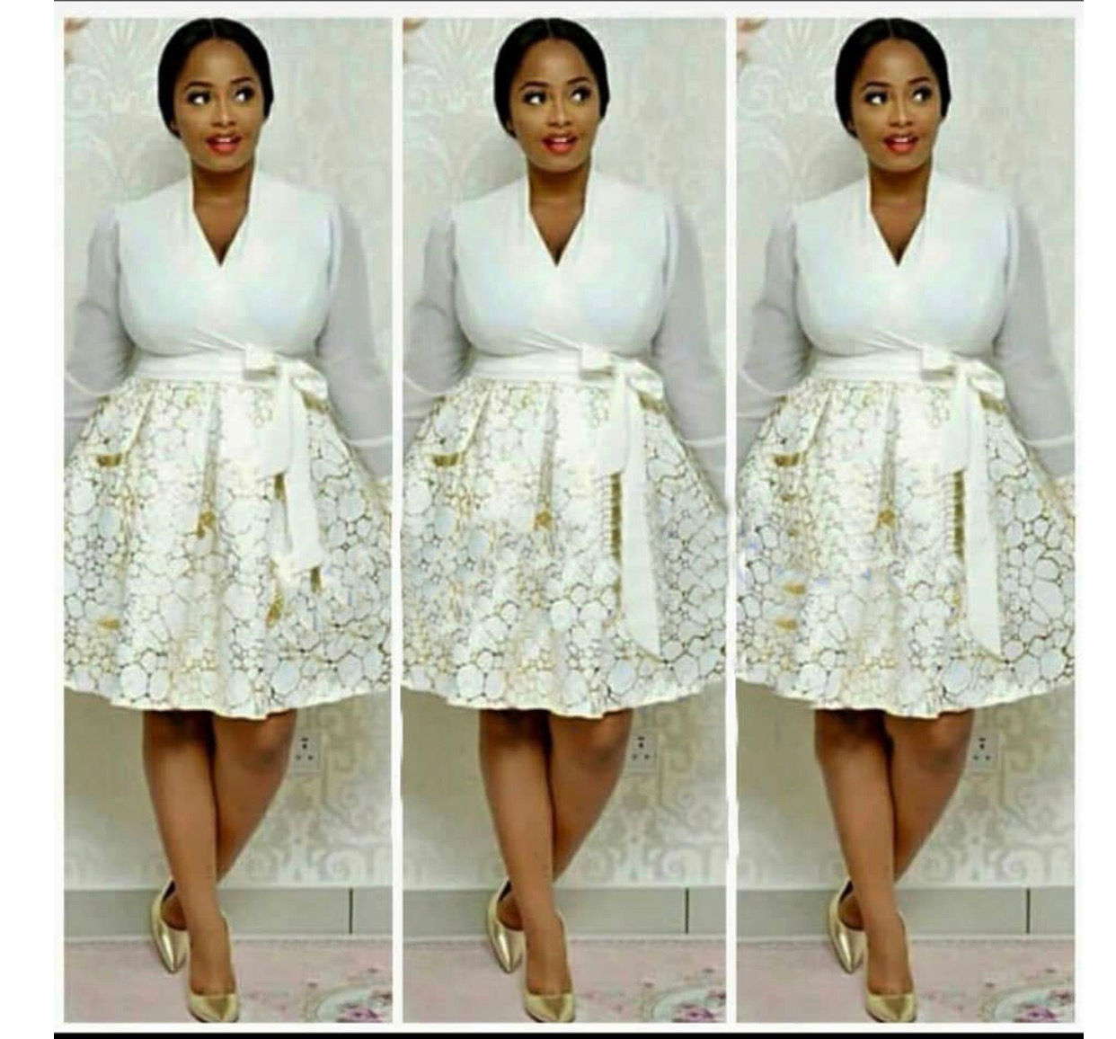 White long sleeve African style