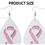 Thumbnail: 1 Pair, Faux Leather Earrings, Breast Cancer Awareness Design Earrings, Water Dr