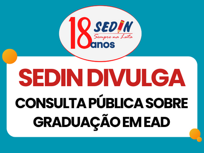 Sedin Divulga - Consulta pública sobre graduação em EAD