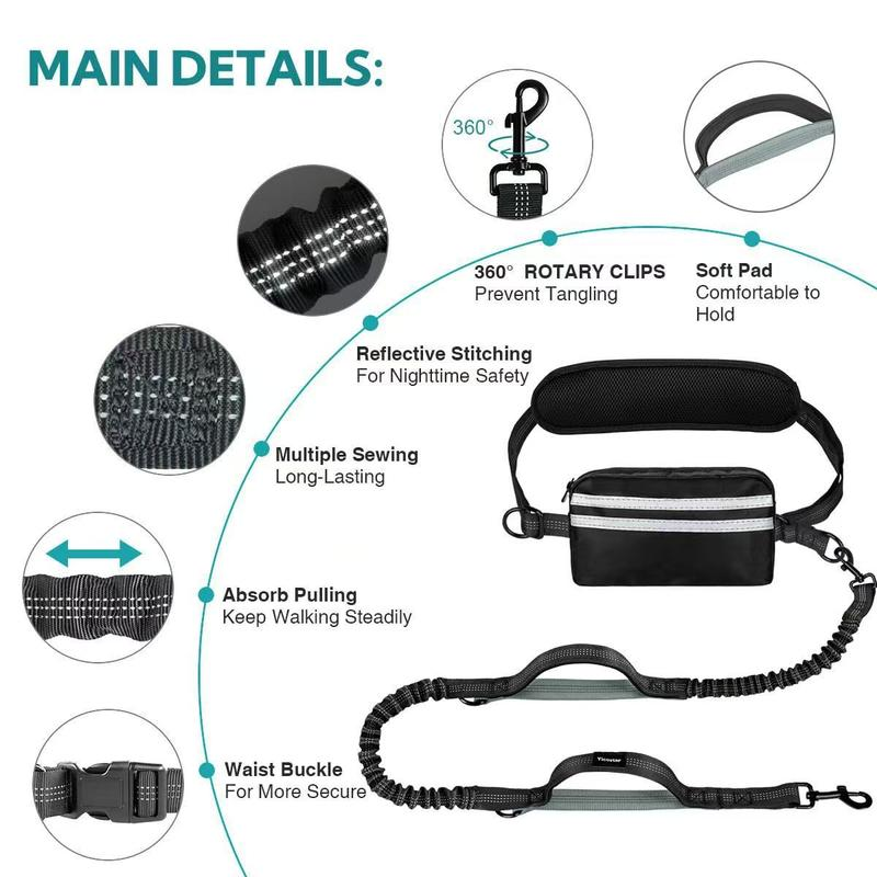 Thumbnail: Hands Free Dog Leash with Pouch