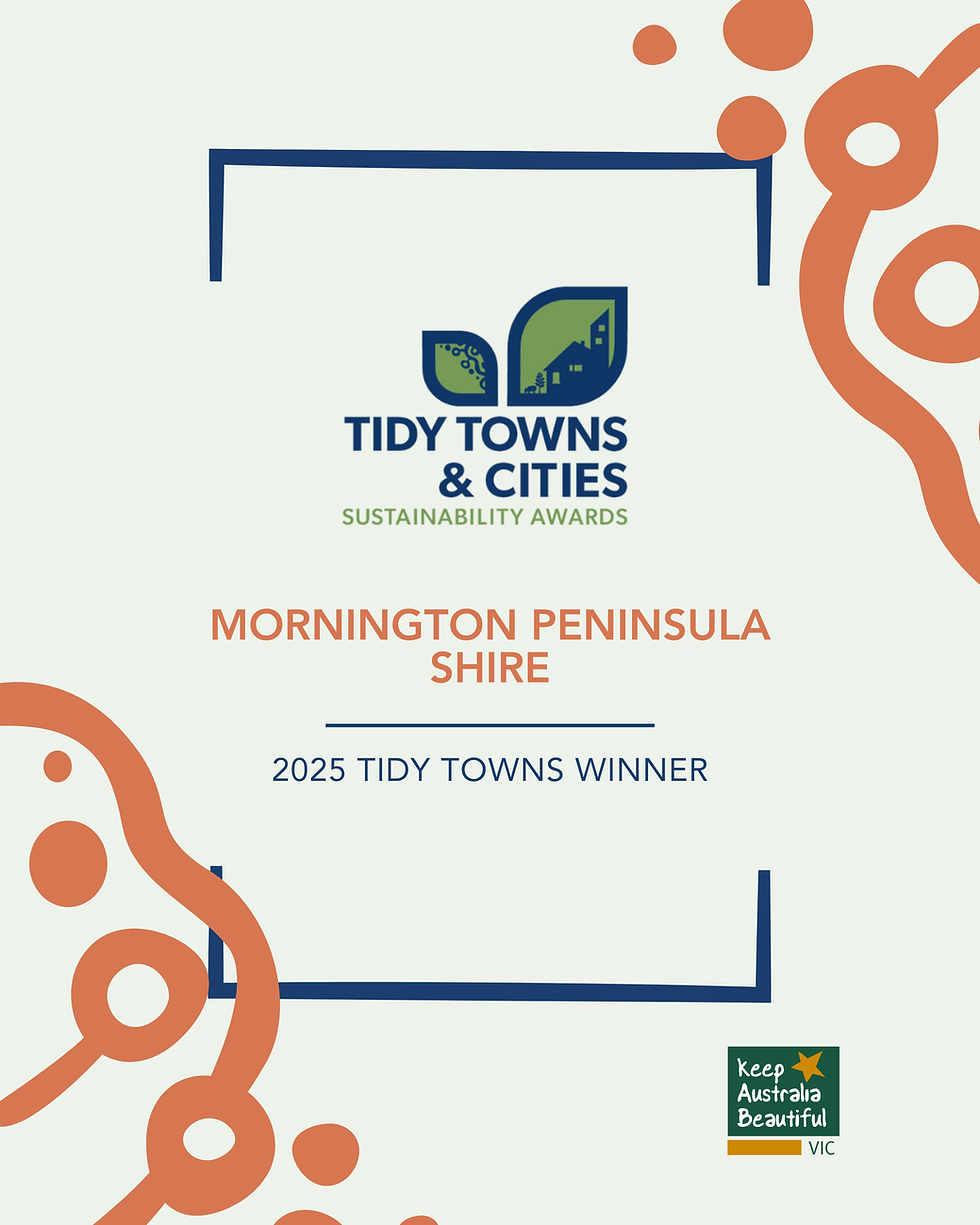 Our 2025 Tidy Towns Winner is Mornington Peninsula Shire