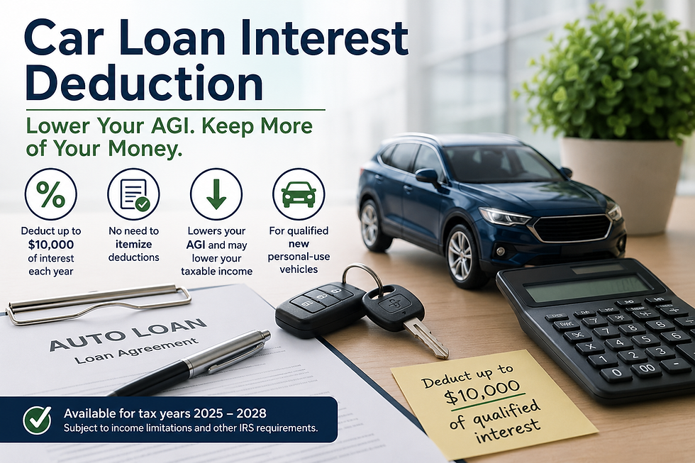 Car Loan Interest Deduction (2025–2028 Rules and Limits)