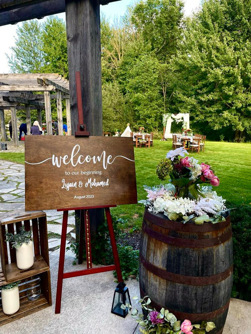 Wooden Welcome Sign
