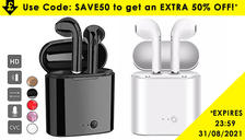Wireless Apple & Android Compatible Earbuds & Charge Case - 5 Colours