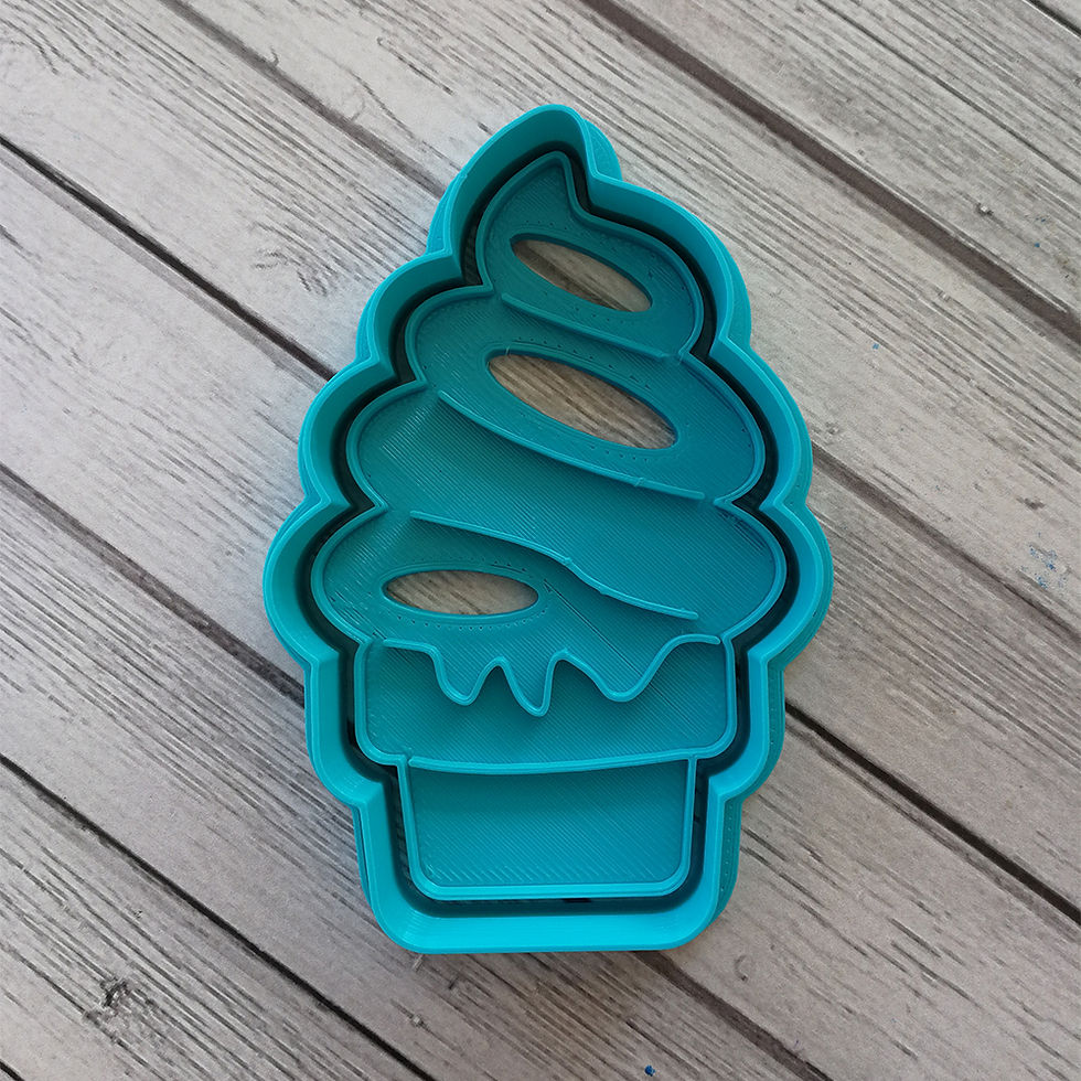 Swirl Ice Cream stamp cutter