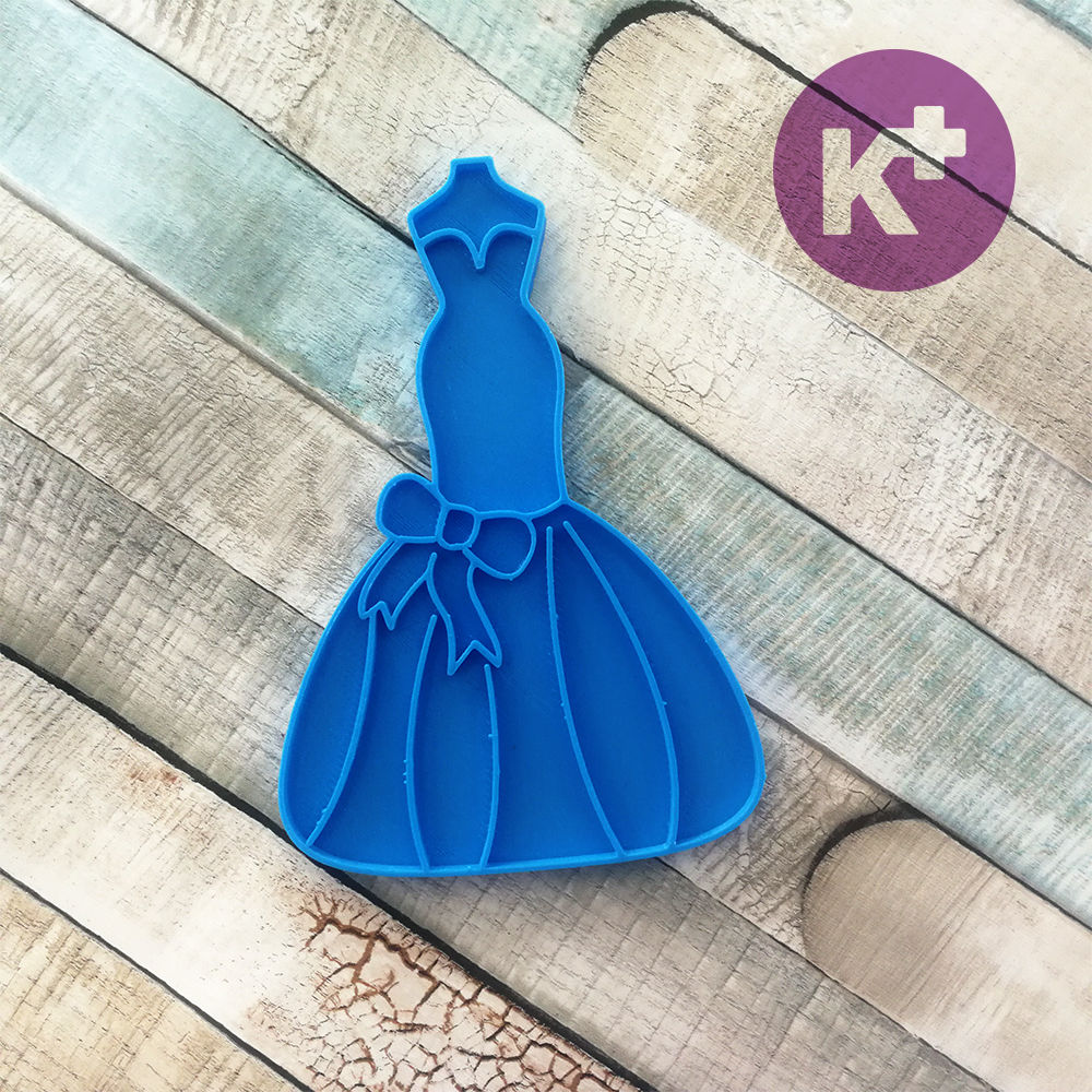 Wed Dress Style C stamp cutter