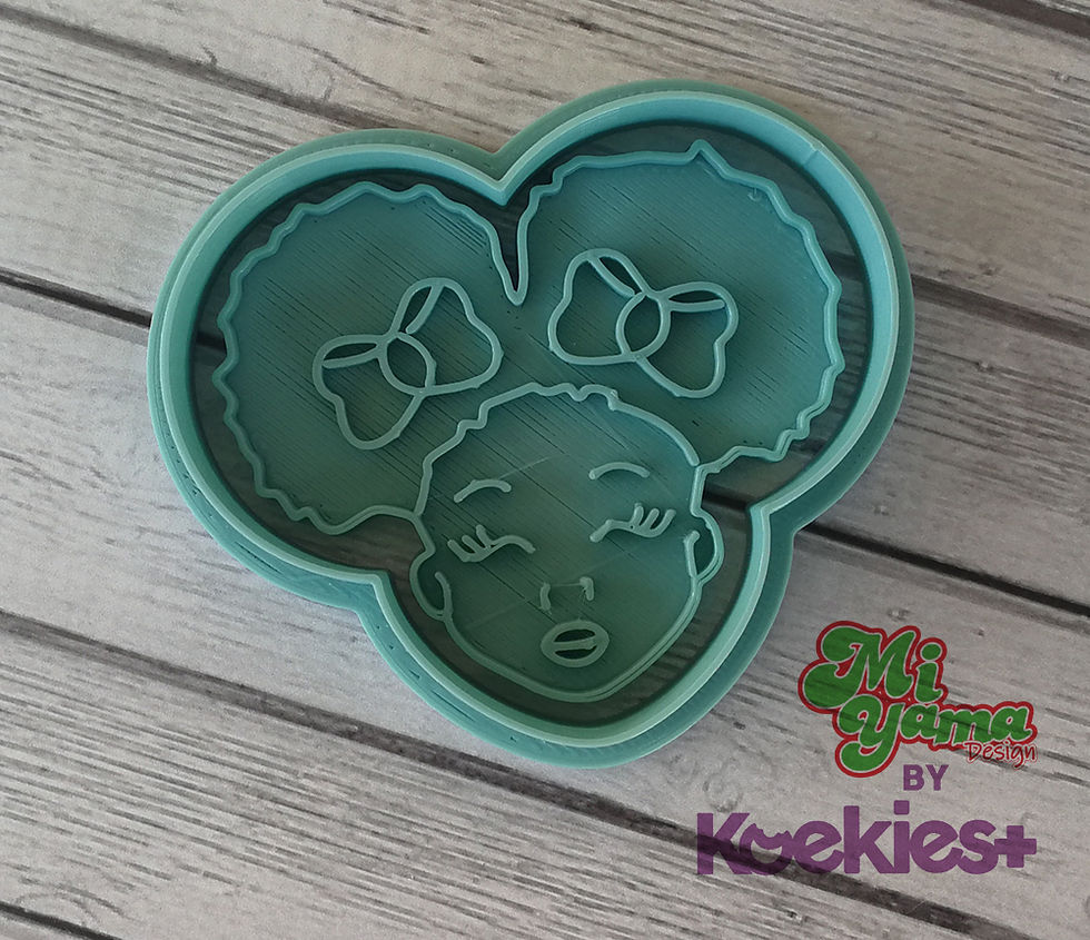 Afro Girl Face stamp cutter