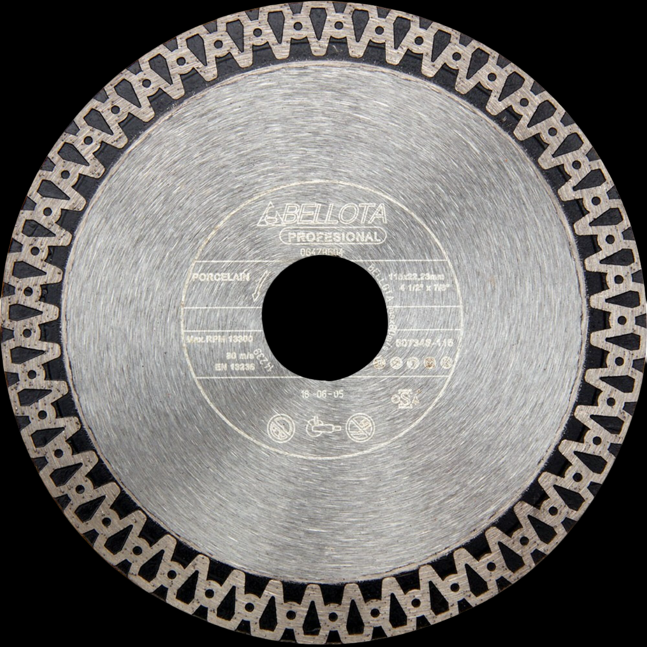 Disc diamantat cu banda fina continua pentru portelan