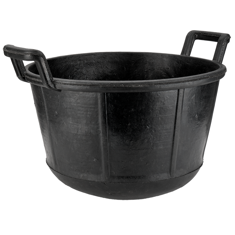 Galeata din cauciuc neagra cu pereti interiori ranforsati 30 litri