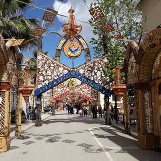 Easter arches in San biagio platani