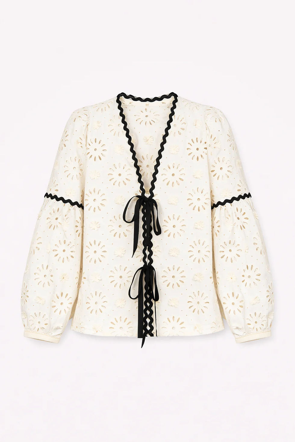 Miniatura: blusa cristina troquelado crudo