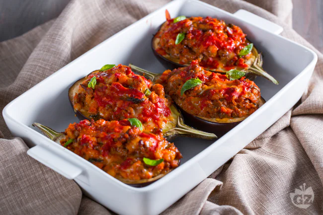 Stuffed eggplants sicilian art