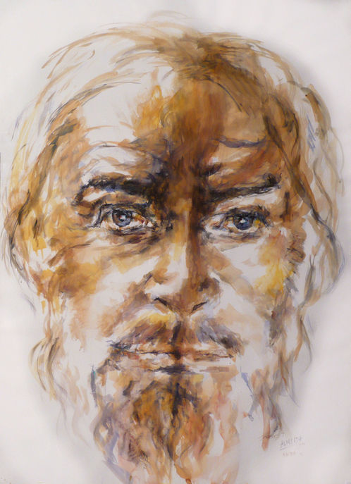 Artiste peintre Almeida Marie Hélène. Peinture biblique et religieuse. Tableau Aquarelle. Dieu