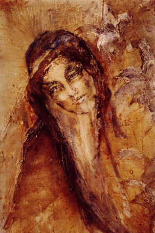 Artiste peintre Almeida Marie Hélène. Peinture art sacré biblique et religieuse. Tableau Huile.
La Vierge de la Miséricorde.