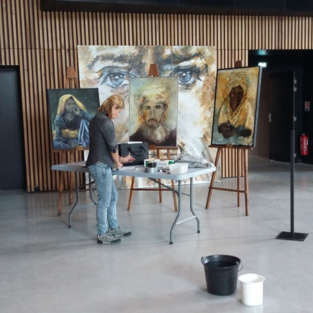 Artiste Peintre Marie-Hélène Almeida. Exposition. Médiathèque La source au Bouscat