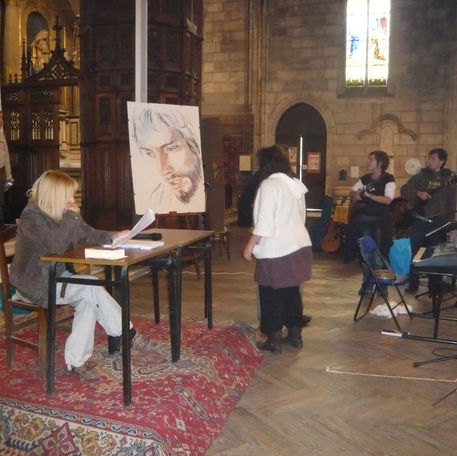 Artiste Peintre Marie-Hélène Almeida. Exposition. ​Eglise Saint Jean Baptiste Libourne