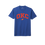 Thumbnail: OKC AF Bolt T-Shirt in Thunder blue with gold AF Flag bolt logo, soft tri-blend fabric, perfect for basketball fans and game