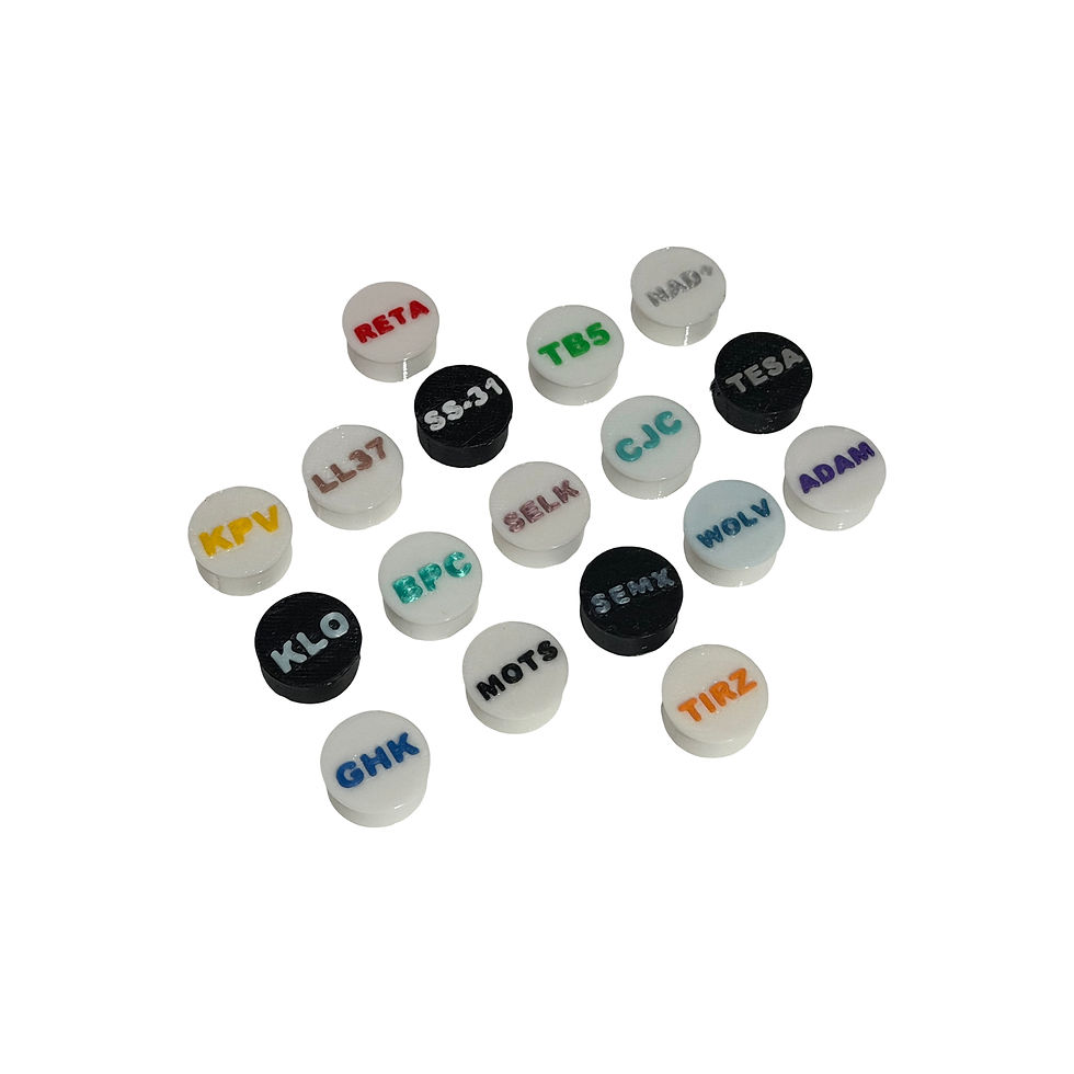 Thumbnail: 3 PepperPreppers™ PepCaps™ – 3mL Vial Identifier Covers