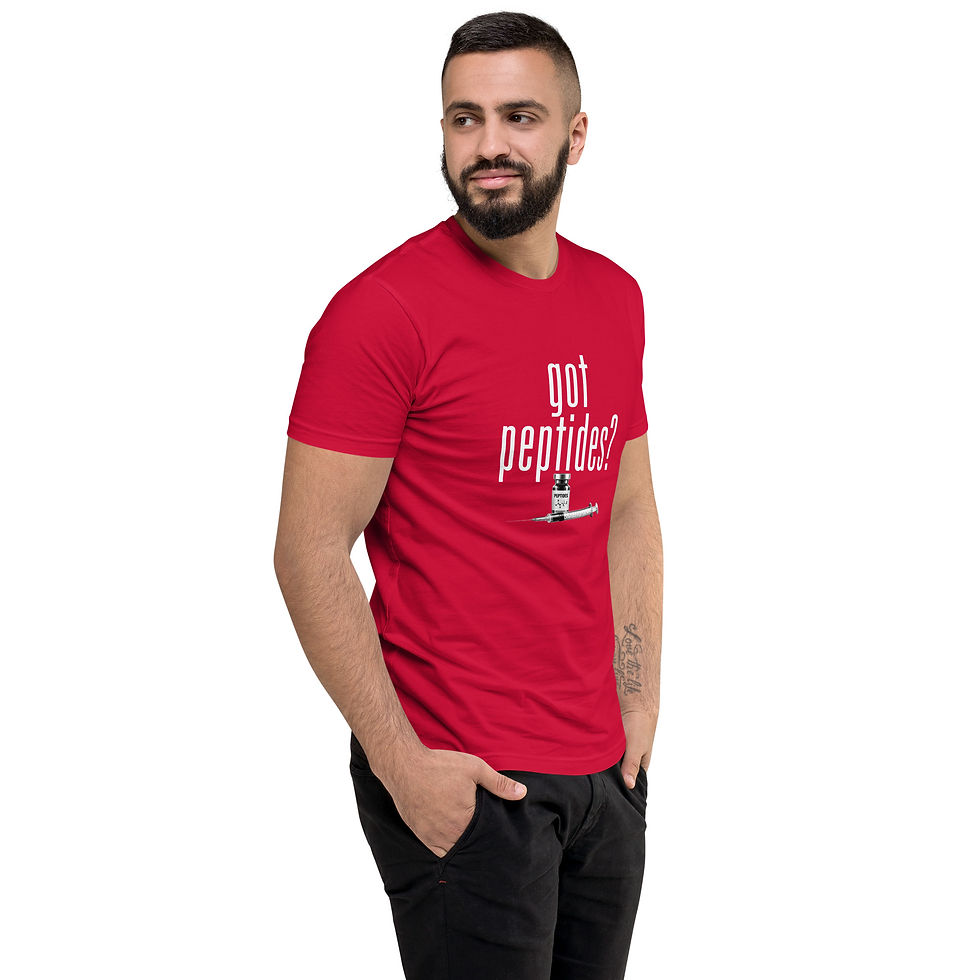 Thumbnail: GOT PEPTIDES? Men's Fitted Short Sleeve T-shirt
